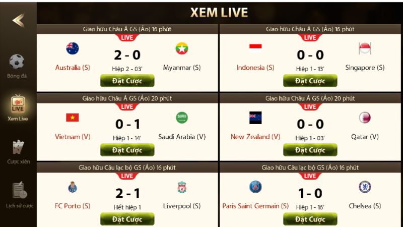 K Sports Sunwin là sảnh cá cược thể thao chuyên kèo Châu Á
